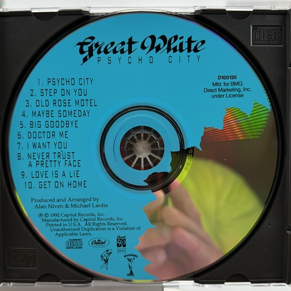 Great White - Psycho City CD - Picture 5 of 6